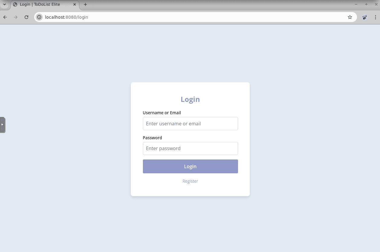 ToDo-Rails login page