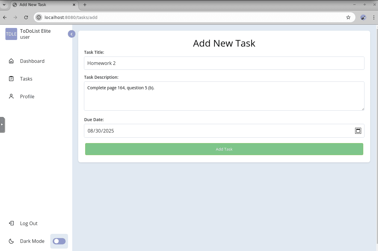 ToDo-Rails task creation form